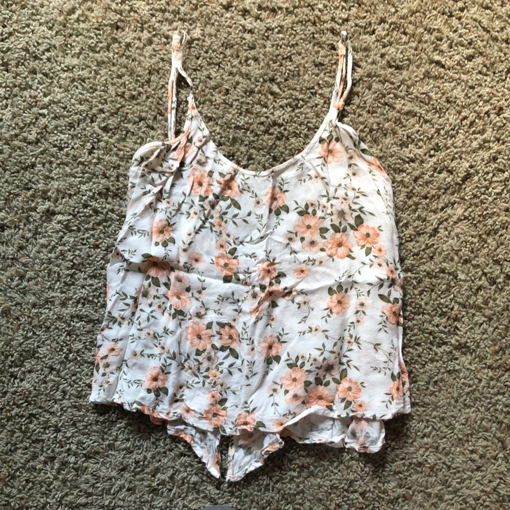 Floral American eagle tank